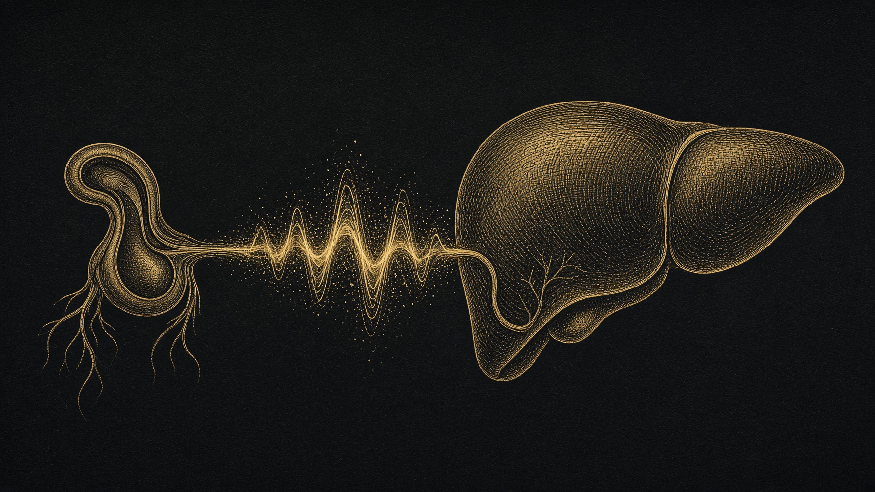 Gold engraving of a pituitary growth-hormone pulse