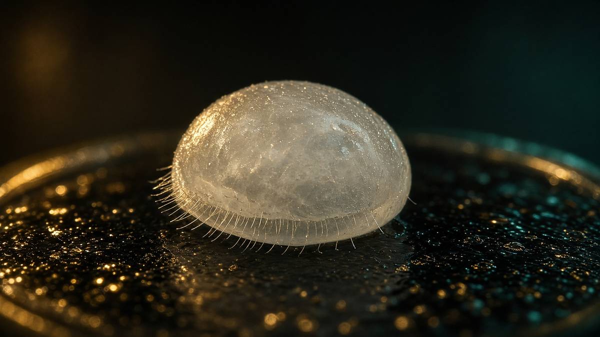 A millimetre-scale xenobot — living frog tissue designed by an algorithm and assembled by hand
