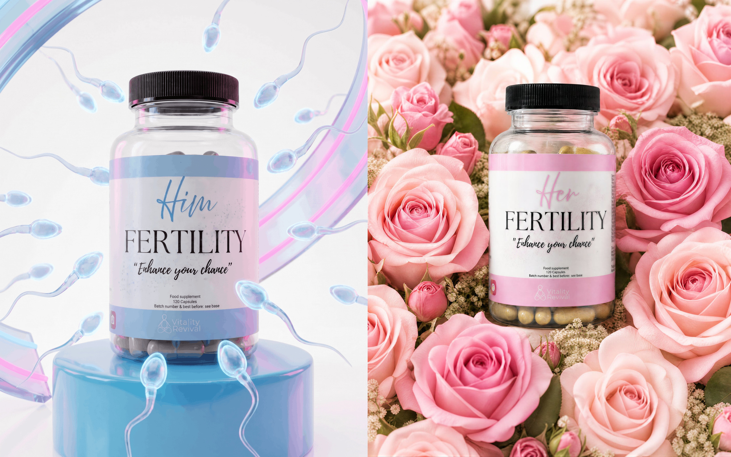 Him & Her Fertility Bundle — Both preconception formulas, one parcel