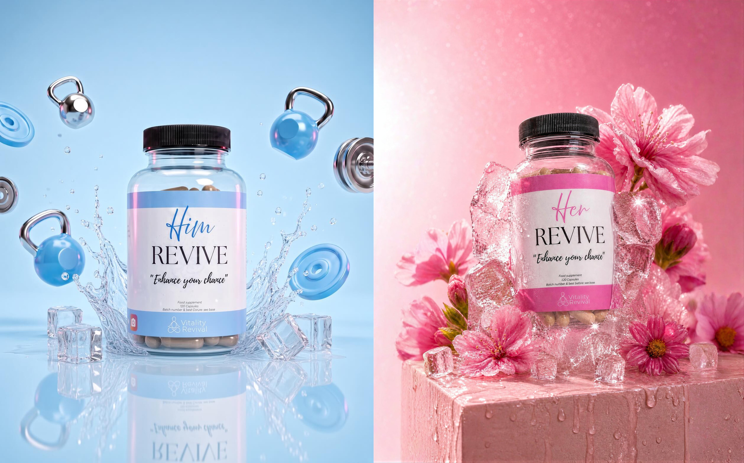 Him & Her Revive Bundle — Both daily formulas, one parcel